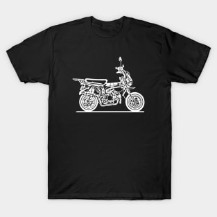 CT70 Minibike White Sketch Art T-Shirt